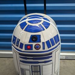 Rare Disney Store Star Wars R2D2 carry on rolling luggage bag Brand New!