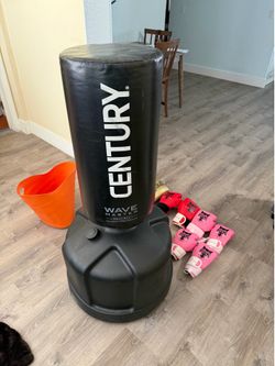 Boxing bag/stand and gloves