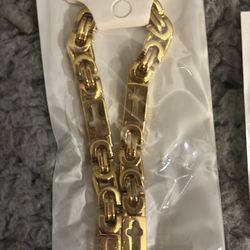 Stainless Steel Set Chain And Bracelet 