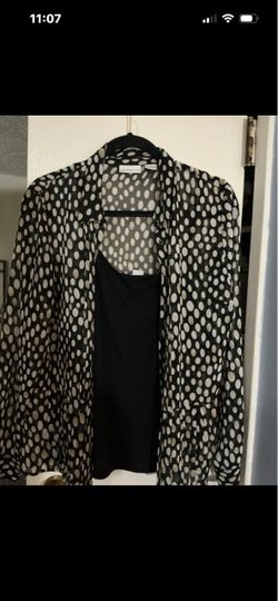 Black & White Polka Dot Sheer Blouse