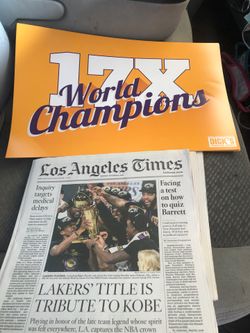 LA Time newspaper Lakers championship edition