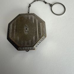 Vintage Art Deco Finger Ring Vanity Powder Compact 