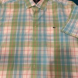 $15/Vineyard Plaid Shirt/ Like New