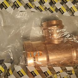 1-Viega ProPress Copper Tee 3"x3"x2" – SmartConnect Fitting 🛠️