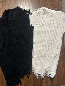 Women’s Black White Sweater