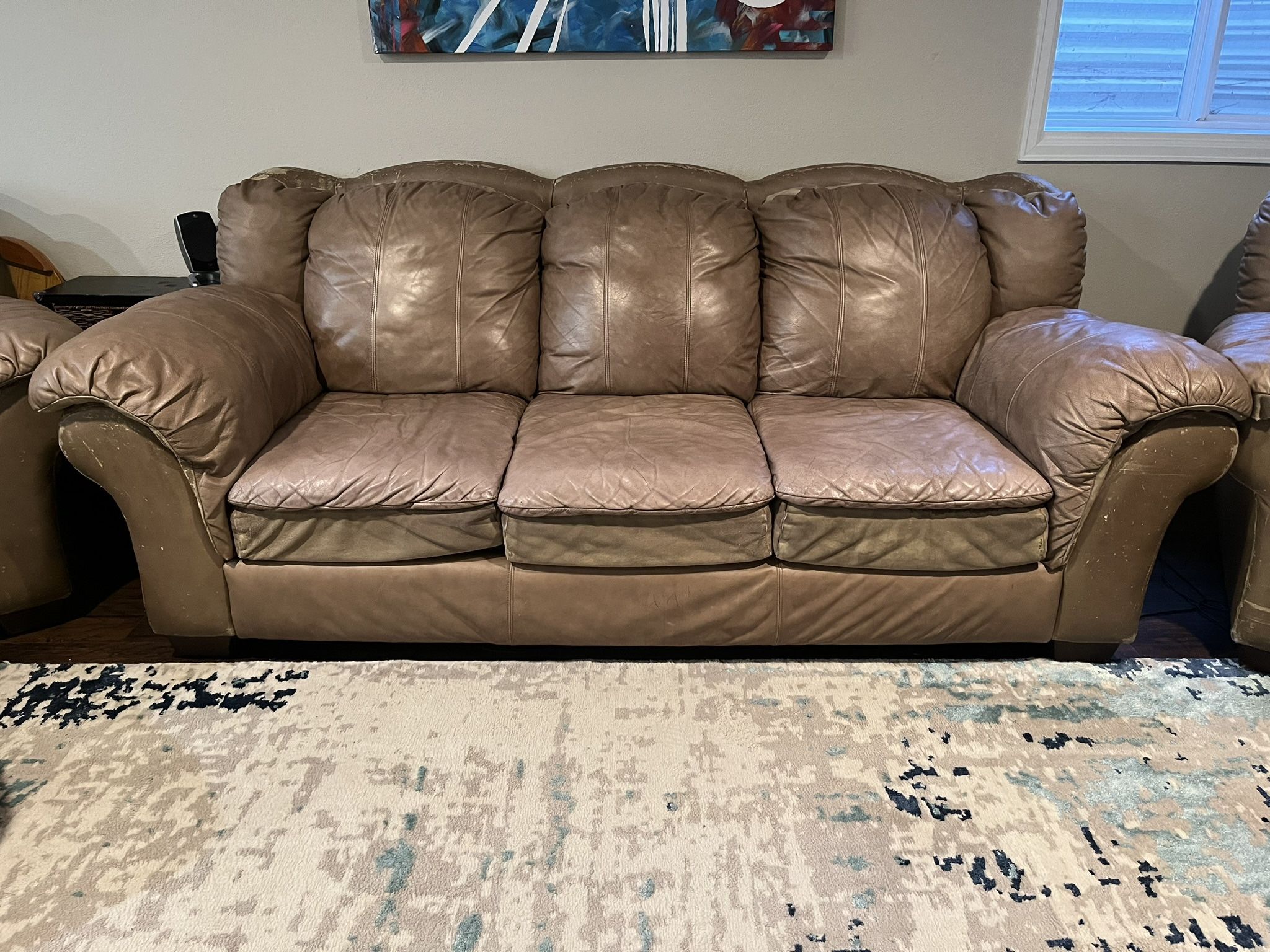 Oversized Leather Couch