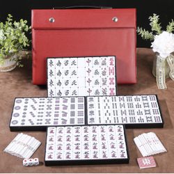NEW Japanese Riichi Mahjong Set w/ Red Box & Mahjong Mat - $45