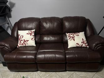 LEATHER couch SET of 3