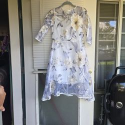 White Floral Dress