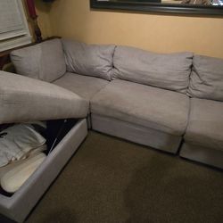 Grey Sofa w/ottoman