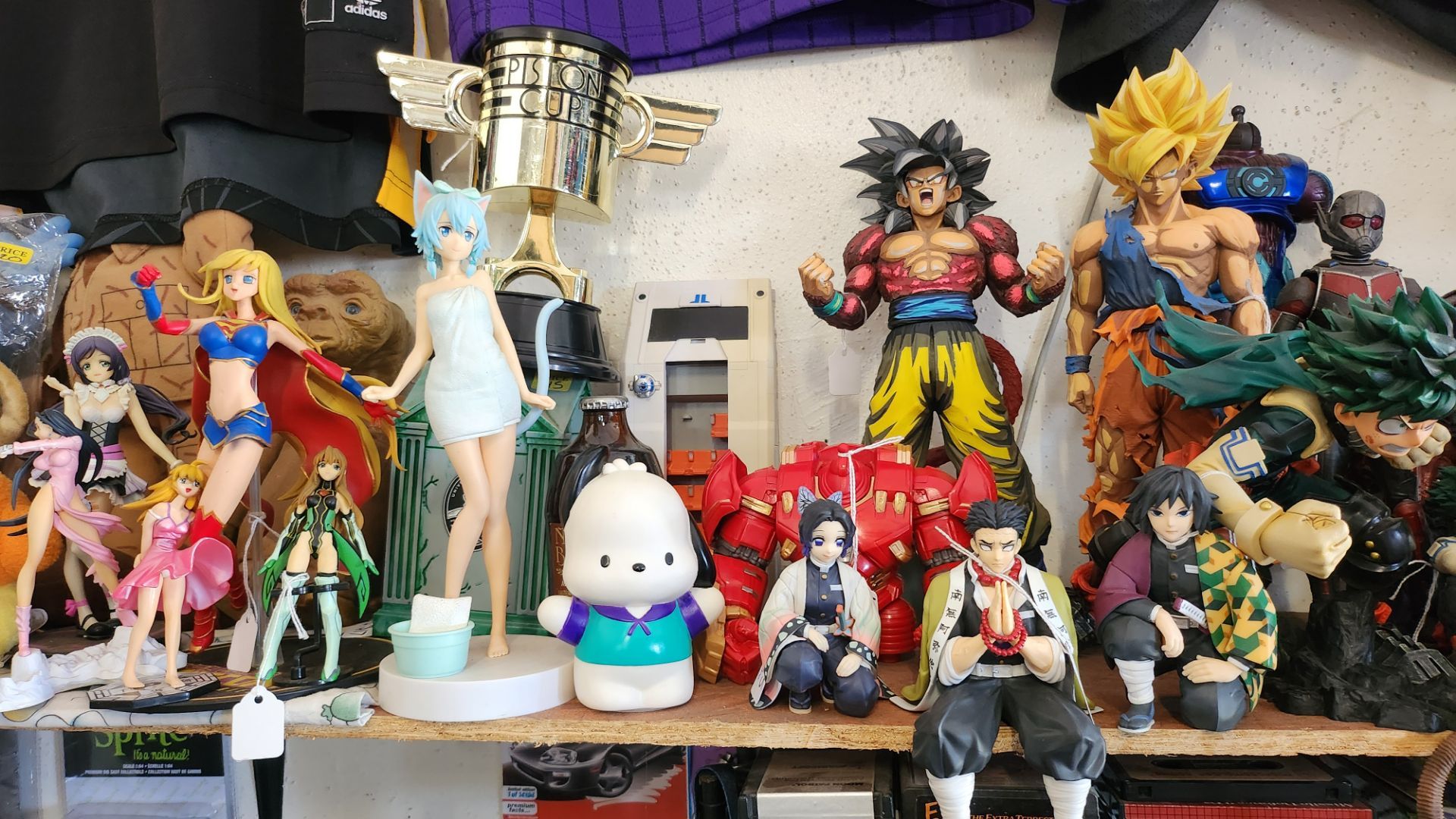 Anime statues stop by