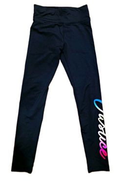 Justice Girls Black Leggings with Logo