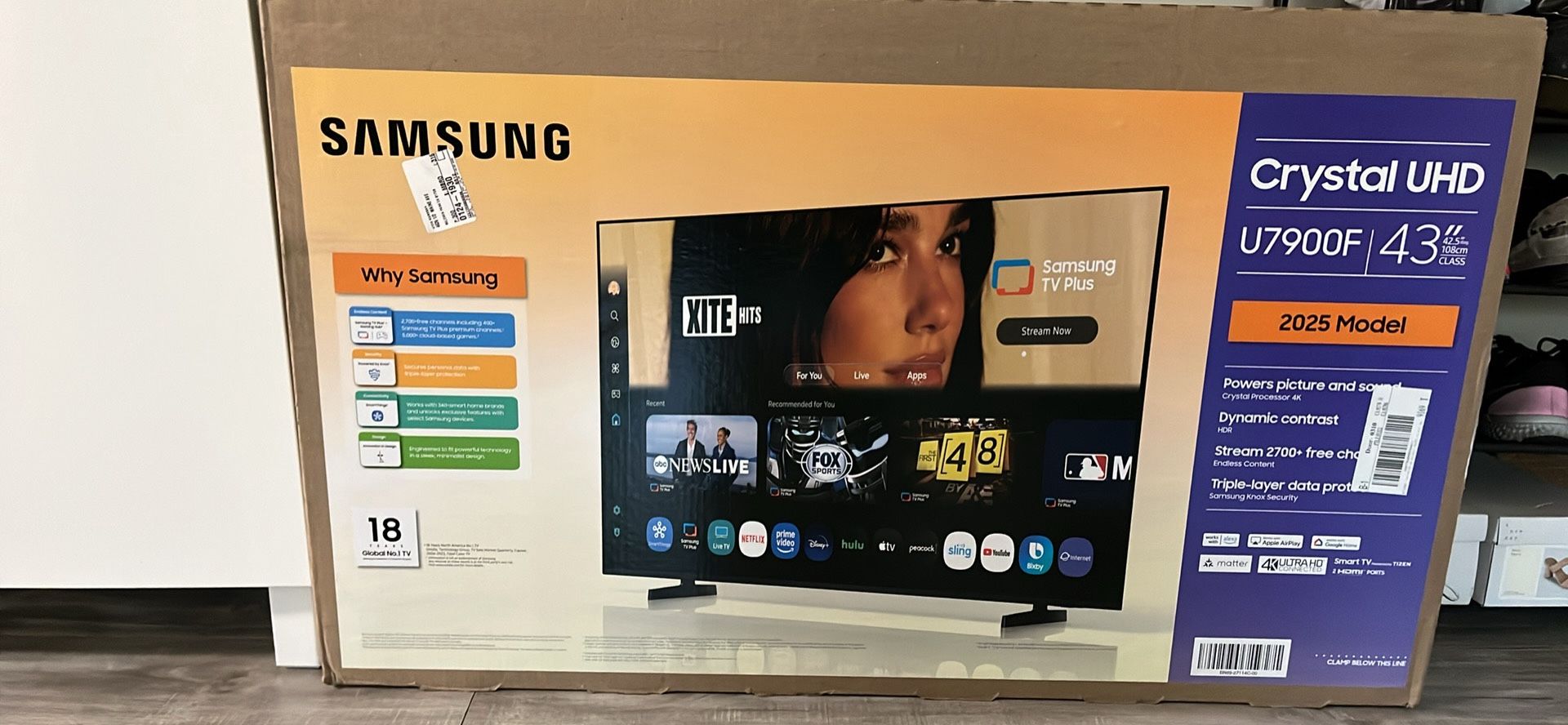 Samsung 43” Crystal UDH 4K Smart TV