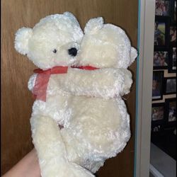 Set of 2 holding hands bears Velcro on paws allows them to play and pray together $15