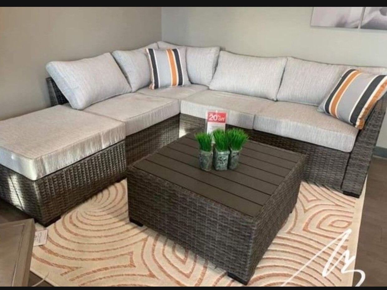 Ashley Furniture Ashley Cherry Point Sectional Cushions Cherry