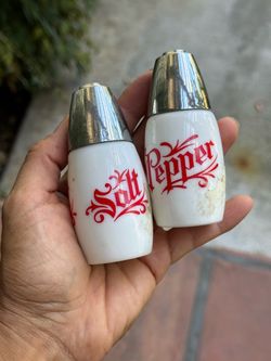 Vintage Milk Glass Salt and Pepper Shakers