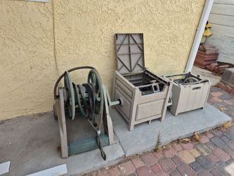3 Different Style Outdoor Garden Hose Storage Systems