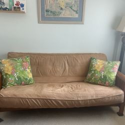 Wooden futon Couch Turns I To Bed  