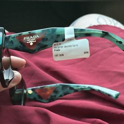 Prada Sunglasses -2AU06B Tortoise / Dark Brown Lens