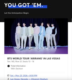 BTS WORLD TOUR ARIRANG LAS VEGAS