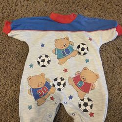 Soccer Bear Baby Romper