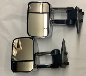 LA Zona Auto Parts 1999 to 2006 Silverado Sierra Suburban Avalanche Tahoe Yukon Escalade Manual chrome Towing Mirrors 