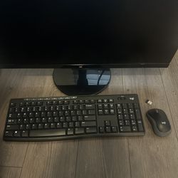 Tech Bundle: Monitor, wireless Mouse, wireless Keyboard