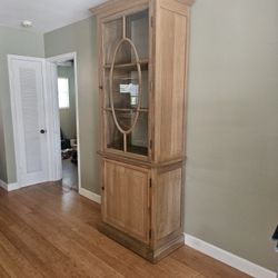 Two Zentique Florence Door Oak Cabinet 