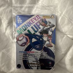 LA Dodgers Exclusive One Piece Monkey D Luffy Trading Card 