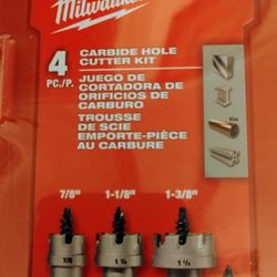 Car ride 4 PC Cutter  Kit Milwaukee 