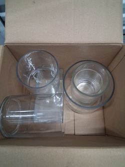 Six large glass vase.