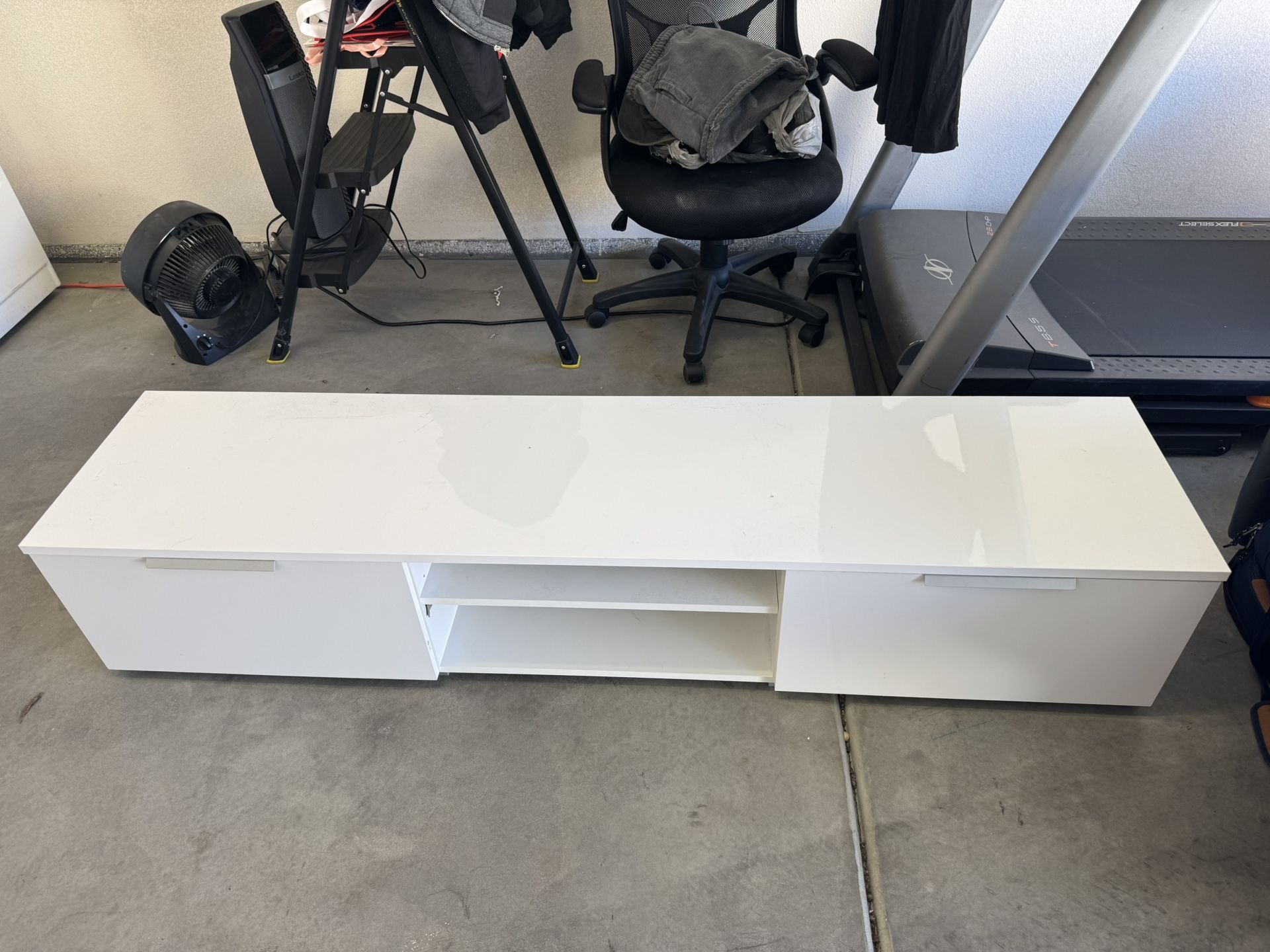 White TV Stand - 70 Inch