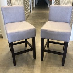 Modern 26 Inch Fabric Counter Height Barstools Set Of 2