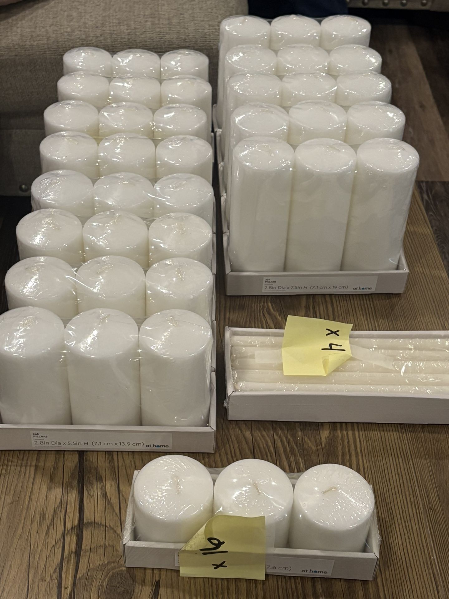 Brand New Unscented Variety Pillar Candles