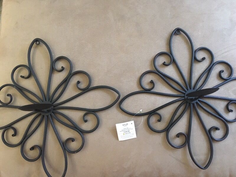 Iron wall sconces