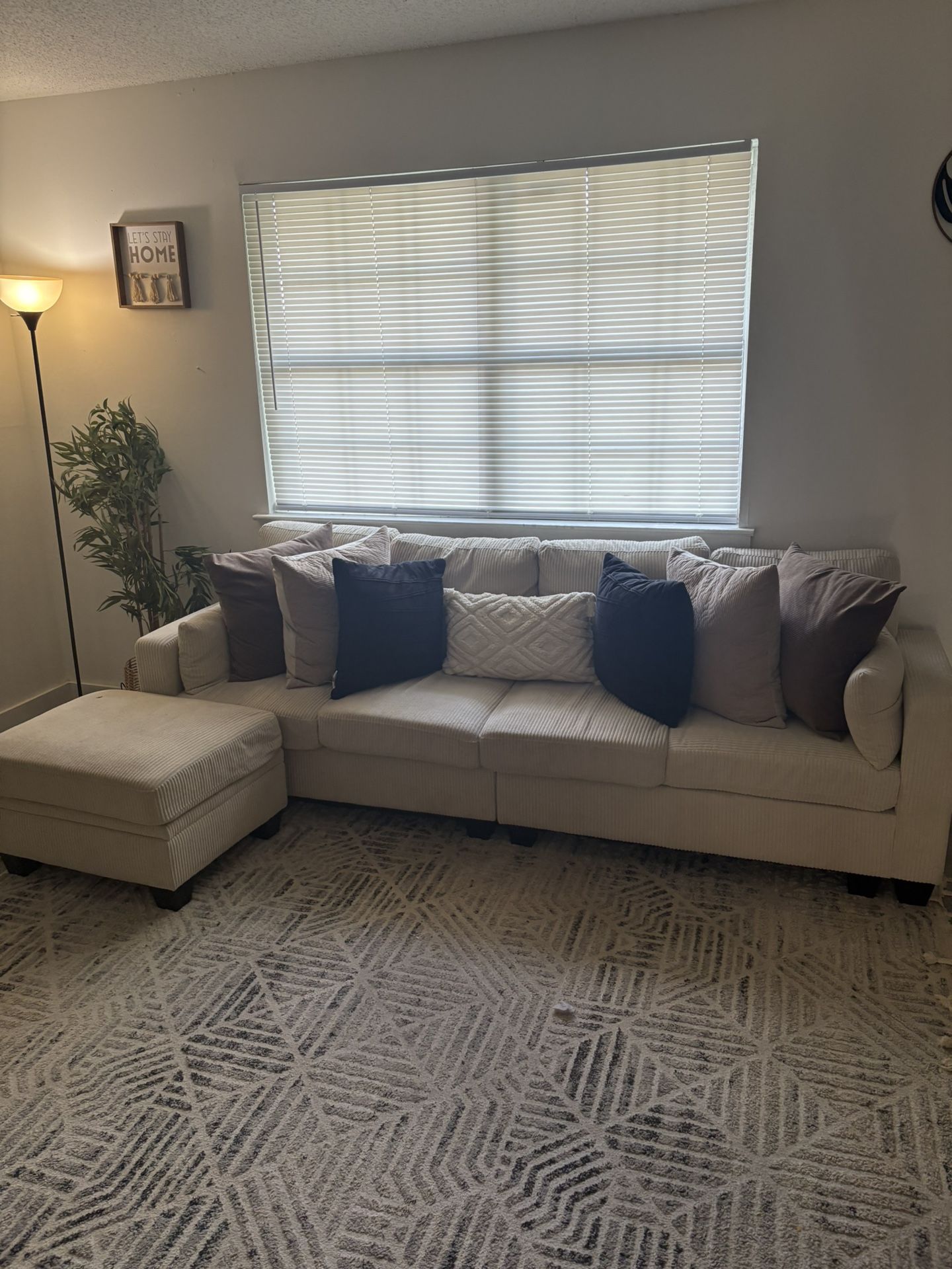 Couch + Pillows + Rug Included