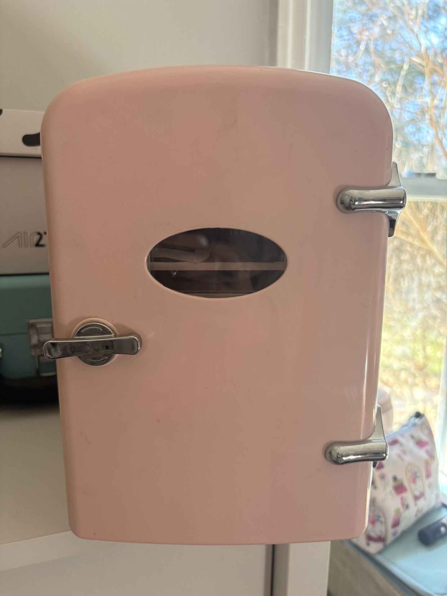 Pink Mini Skincare Fridge