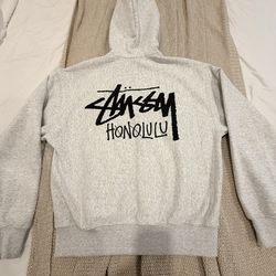 Stussy Honolulu Zip Ash Heather Large