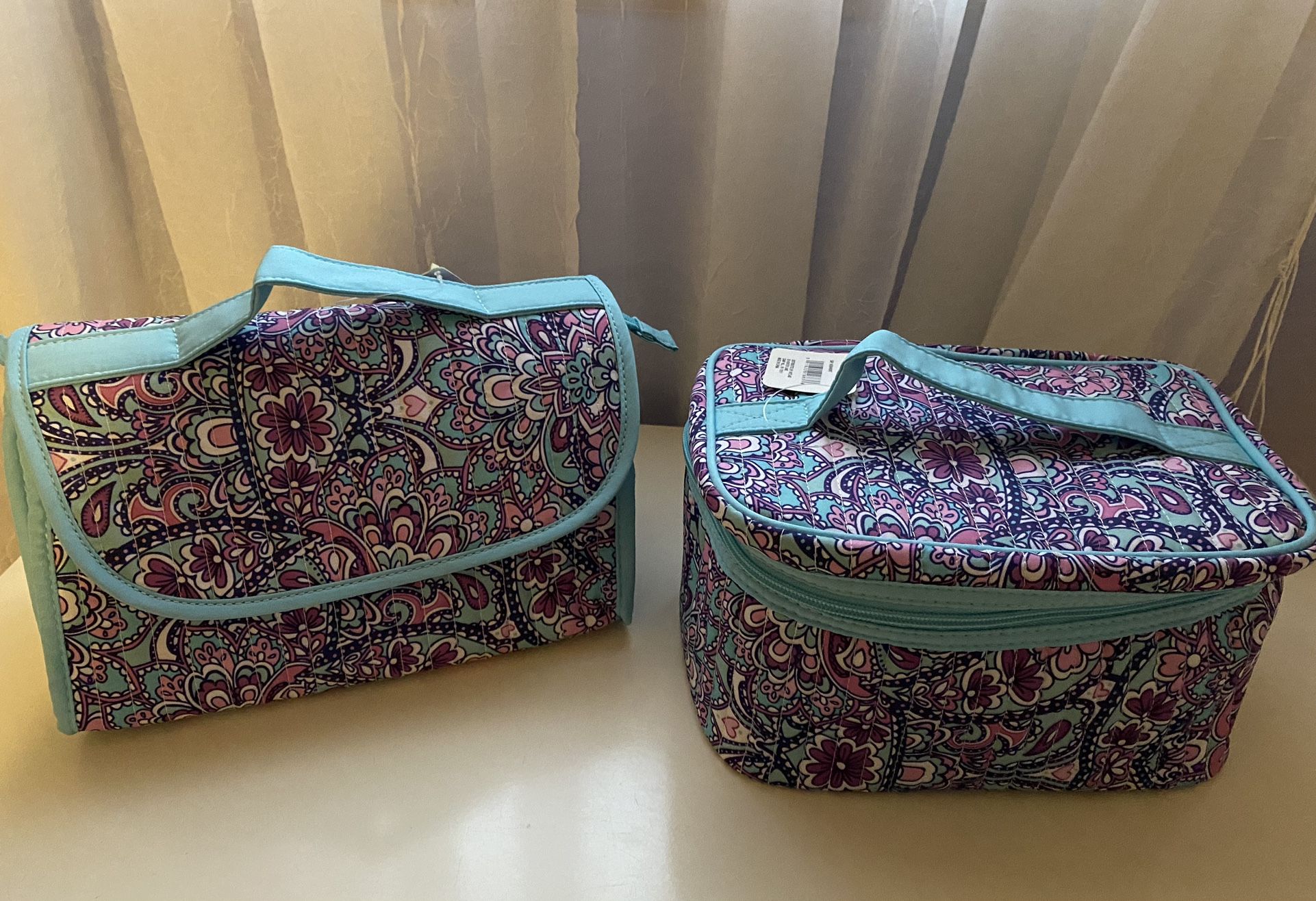 Quilted makeup bags