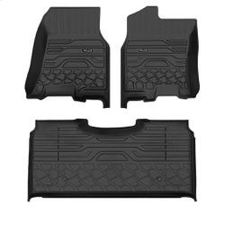 HALIVEID Floor Mats for Dodge Ram 1(contact info removed)-21, Black TPE Full Set, Waterproof