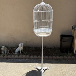 Bird cage with stand