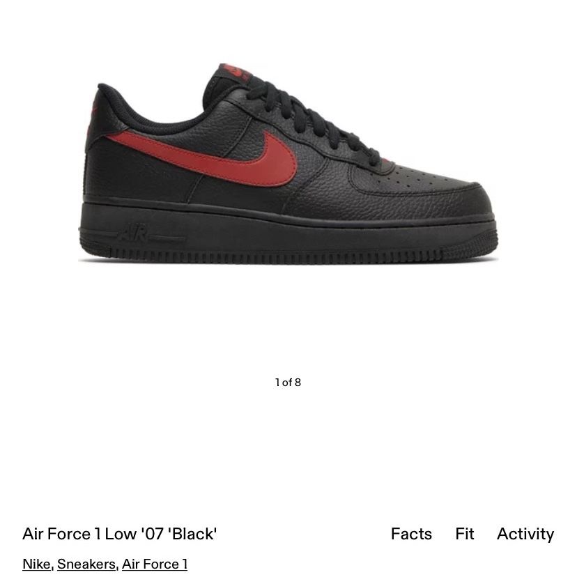 Nike Air Force 1/1 'Black Multi-Color' | Men's Size 9