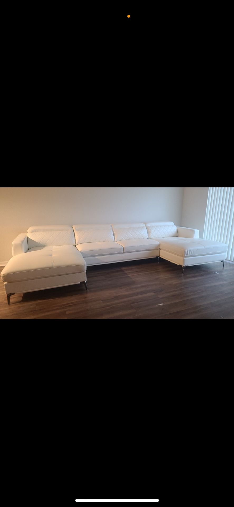 White Leather Sectional 900OBO