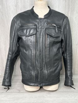Harley-Davidson Men’s Leather Motorcycle Riding Jacket Size Large (A1D022475)