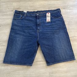 NWT LEVI'S 569 MENS LOW LOOSE STRAIGHT BELOW THE KNEE DENIM SHORTS B&T