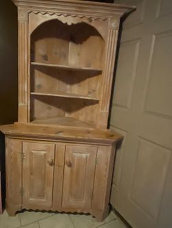 Farmhouse corner cabinet