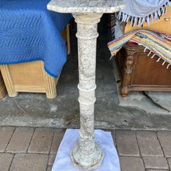 Italian Marble By  S/G Art Nouveau  Tall Pedestal