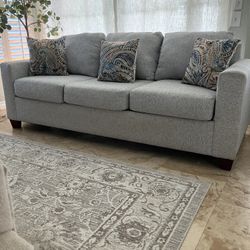 Light Grey Blue Sofa Couch