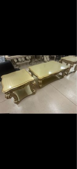 Luxury 3-Piece Coffee Table & End Table Set – Sold Together or Separately