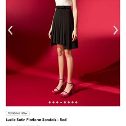 Charles & Keith Lucile Satin Platform Sandals